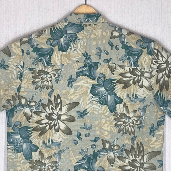 Paradise Coves~Vtg 90s~100% Silk~Men's Short Sleeve Hawaiian Shirt~Sz‎ Lg - Picture 6 of 8